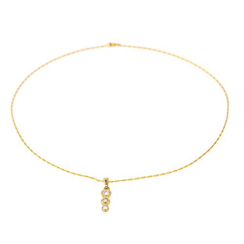 Sarı Altın Elmas Kolye Ucu 