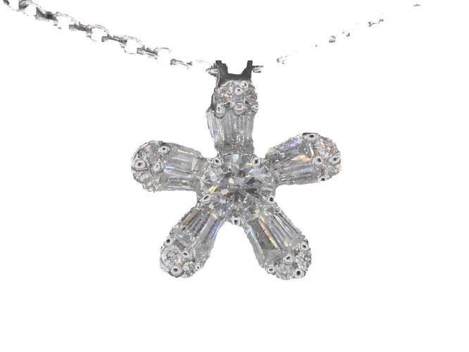 Pendentif Pendentif en or blanc avec diamants naturels véritables 58 Facettes 2218