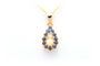 Pendentif Pendentif Art Déco en or jaune serti de perles et de saphirs 58 Facettes 22321
