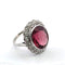 Bague 56 Bague en or blanc avec tourmaline naturelle et diamants 58 Facettes