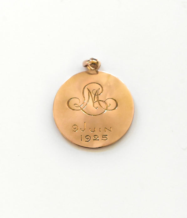 Rose Gold Virgin Mary Medal