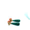 Boucles d'oreilles Boucle d'oreille en malachite, corail, diamant et or jaune 58 Facettes