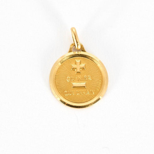 Pendentif AUGIS - Médaille d'amour - or jaune 58 Facettes GU168