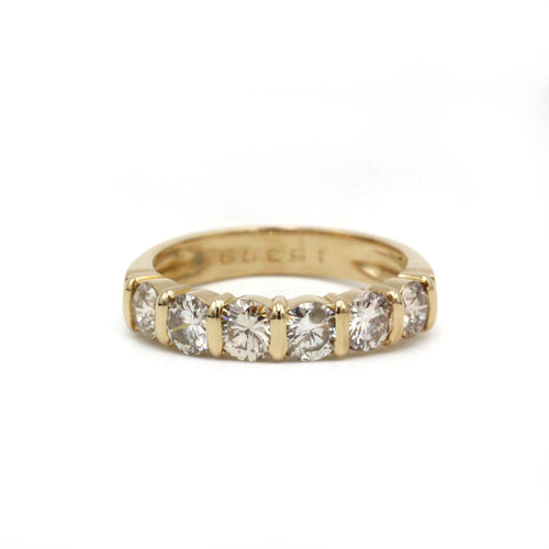 Bague 53 Demi Alliance - Or & Diamants 58 Facettes 250098R