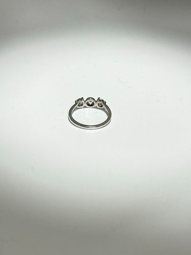 Bague Bague or blanc trilogie diamants 58 Facettes