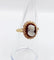 Bague 55.5 Bague marquise or jaune, camée sur agate, perles (circa 1900) 58 Facettes A04862