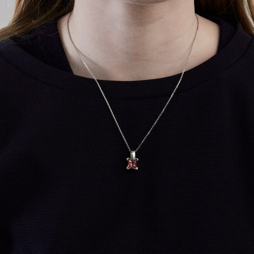 Collier CRISO- Pendentif Tourmaline rose 58 Facettes 240052