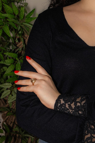 Bague 56 Bague Or rose, Or blanc Diamant 58 Facettes 4830442CN