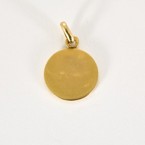 Pendentif AUGIS - Médaille sentimentale en or jaune 58 Facettes CHAL1166