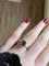 Bague 53 Bague Or Blanc 18 Carats Tourmaline Taille Coussin et Diamants 58 Facettes