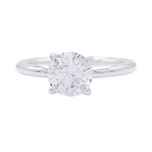 Bague 53 Bague solitaire en or blanc, diamant 1,11 carat. 58 Facettes 32514