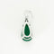 Pendentif Pendentif or blanc et émeraude taille poire 58 Facettes 250093