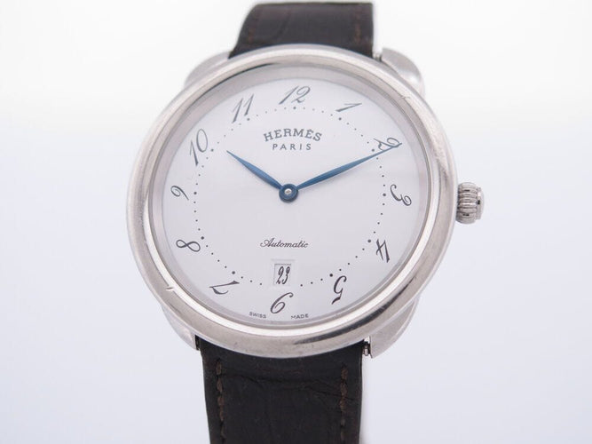 Montre montre HERMES arceau ar7.710 41 mm acier bracelet croco automatique 58 Facettes 268183