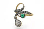 Bague 51 Bague Art Nouveau en or jaune, émeraude et diamants, vers 1900 58 Facettes 10815