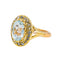 Bague 47 Bague Pompadour Or jaune Aigue marine, Diamant 58 Facettes 3447714CN