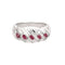 Bague 56 Bague or blanc, diamants et rubis 58 Facettes CRE0041X3