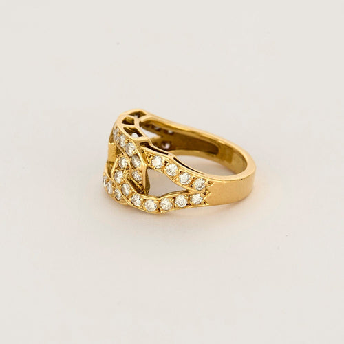Bague 50 Bague or jaune et diamants 58 Facettes SMA00792
