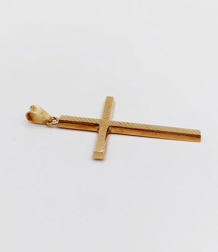 Pendentif Pendentif croix vintage or rose finement travaillé 58 Facettes A06345