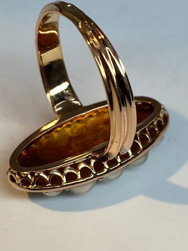 Bague 47 Bague marquise perles fines, diamants 58 Facettes AB54