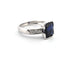 Bague 52 Bague en platine avec saphir et diamants 58 Facettes