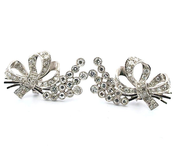 Boucles d'oreilles Boucles d'oreilles en platine avec diamants 58 Facettes