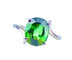 Bague 49 Bague en or blanc et tourmaline verte 58 Facettes AB614