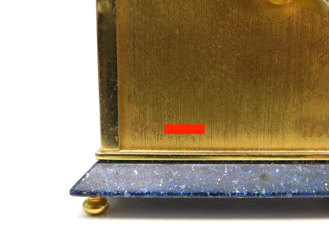 Montre pendule jaeger lecoultre 481 horloge baguette laiton lapis lazuli mecanique 58 Facettes 271807