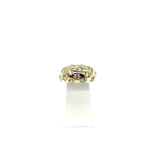 Bague 55 Bague jonc or jaune et diamants 58 Facettes Z15B51708