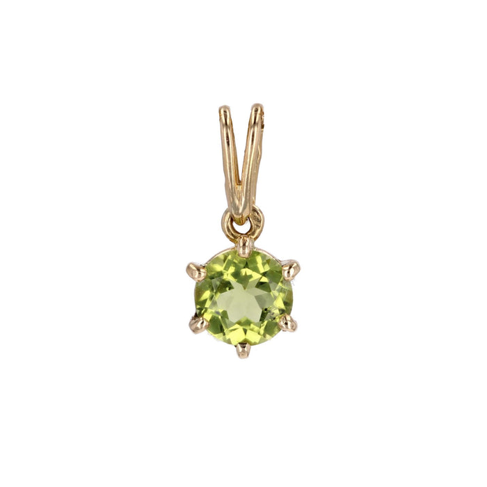 Peridot gold pendant