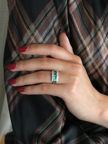 Bague 50 Bague vintage émeraudes diamants 58 Facettes 1131.3