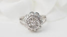 Bague 52.5 Bague marguerite or blanc diamants 58 Facettes 32987