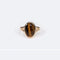Bague 10 / Oro Giallo Anello ovale con occhio di tigre 58 Facettes ANL17