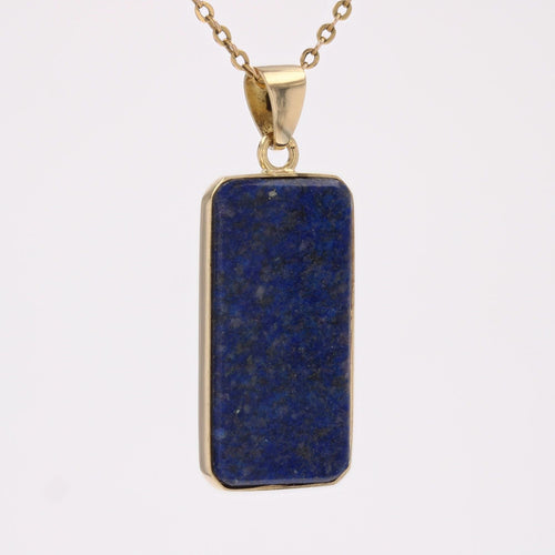 Pendentif Pendentif plaque lapis lazuli or jaune 58 Facettes 25-060