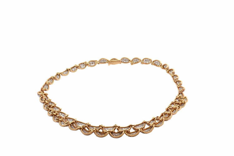 Collier Collier diamants en or jaune 58 Facettes 27085dv