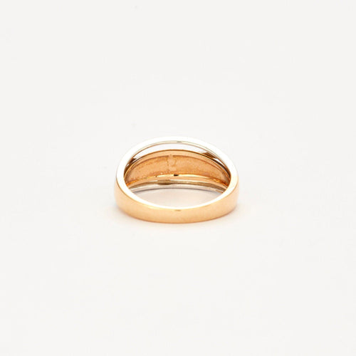 Bague 54 Solitaire en or jaune et blanc 58 Facettes 2582