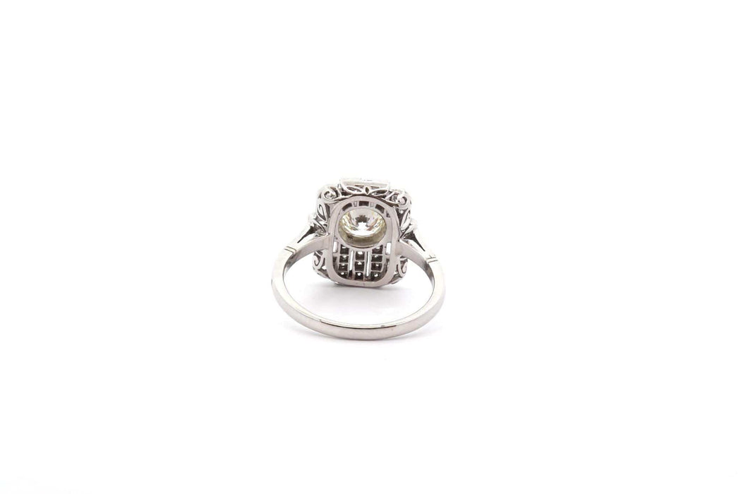 Bague 54 Bague art déco diamant en platine 58 Facettes 26057-26026