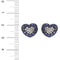 Boucles d'oreilles Boucles d'oreilles coeur diamants et saphirs 58 Facettes 23895