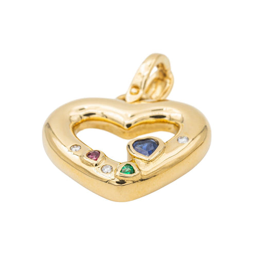 Pendentif Pendentif Coeur Or jaune Saphir 58 Facettes 3288214CN