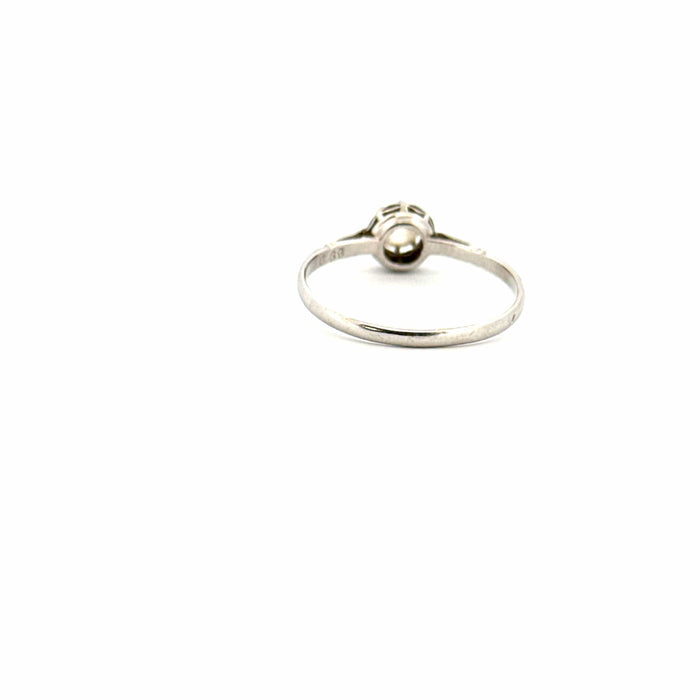 Bague 58 Solitaire Or Blanc 18k & Diamant 58 Facettes 16-GS29796