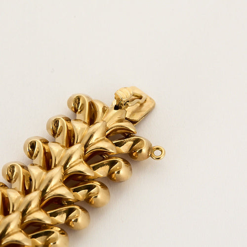 Bracelet Bracelet or jaune maille palmettes 58 Facettes LAN1313