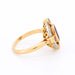 Bague 53 Bague halo or jaune rubis birman et diamants 58 Facettes 324