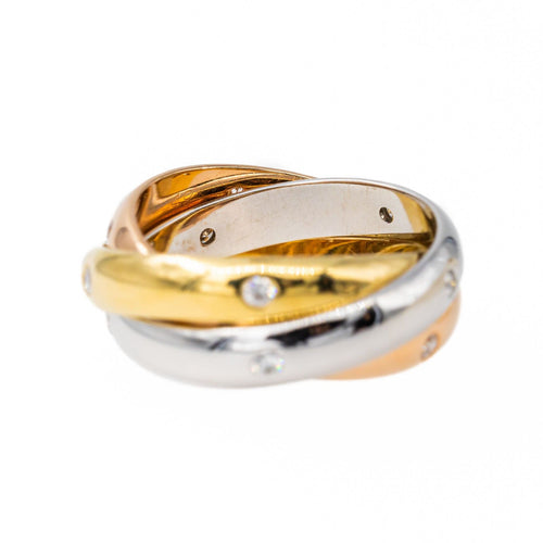 Bague 49 Cartier Bague Alliance Trinity Star Or rose Diamant 58 Facettes 3377194CN