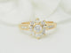 Bague 53 Bague marguerite en or jaune et diamants 58 Facettes 33442