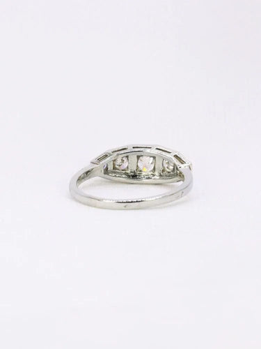 Bague Bague Art Deco diamants taille ancienne 58 Facettes J356