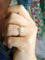 Bague 53 Bague marguerite or rose perle diamants 58 Facettes 1174.5
