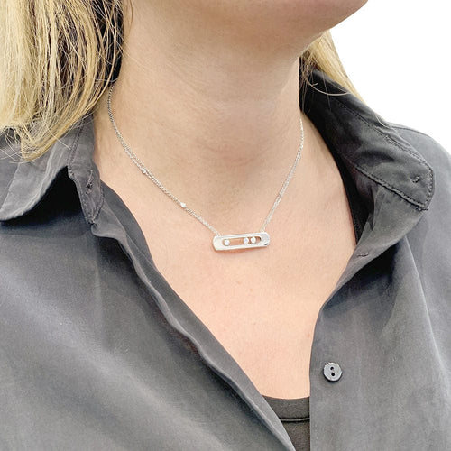 Collier Collier Messika "Move" or blanc, diamants. 58 Facettes 33638
