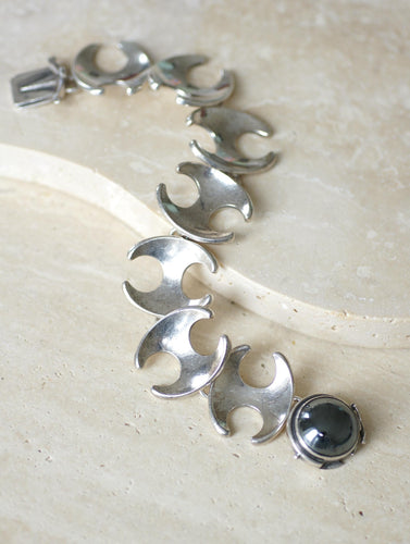 Bracelet Henning Koppel pour Georg Jensen - Bracelet argent fermoir hématite 58 Facettes