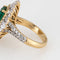 Bague 54 Bague cocktail vintage en or jaune, émeraude et diamants 58 Facettes G13550