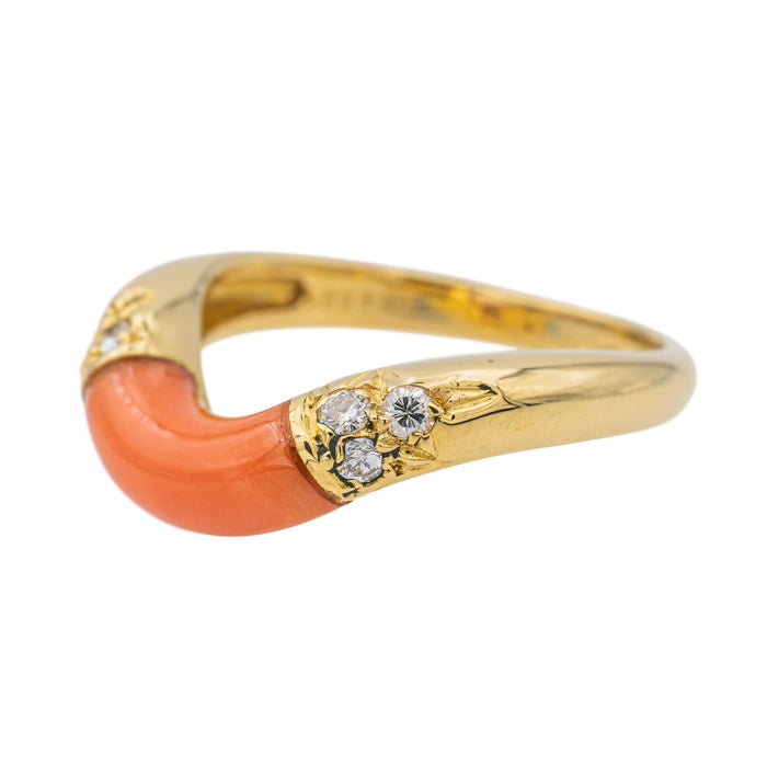 Cartier Anillo Coral Oro Amarillo