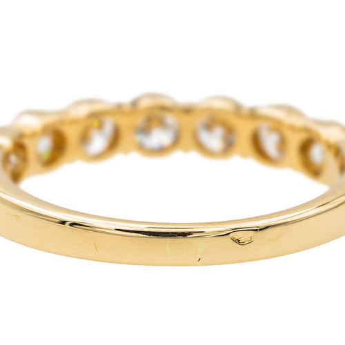 Bague 55 Bague Demi alliance Or jaune Diamant 58 Facettes 3377041CN